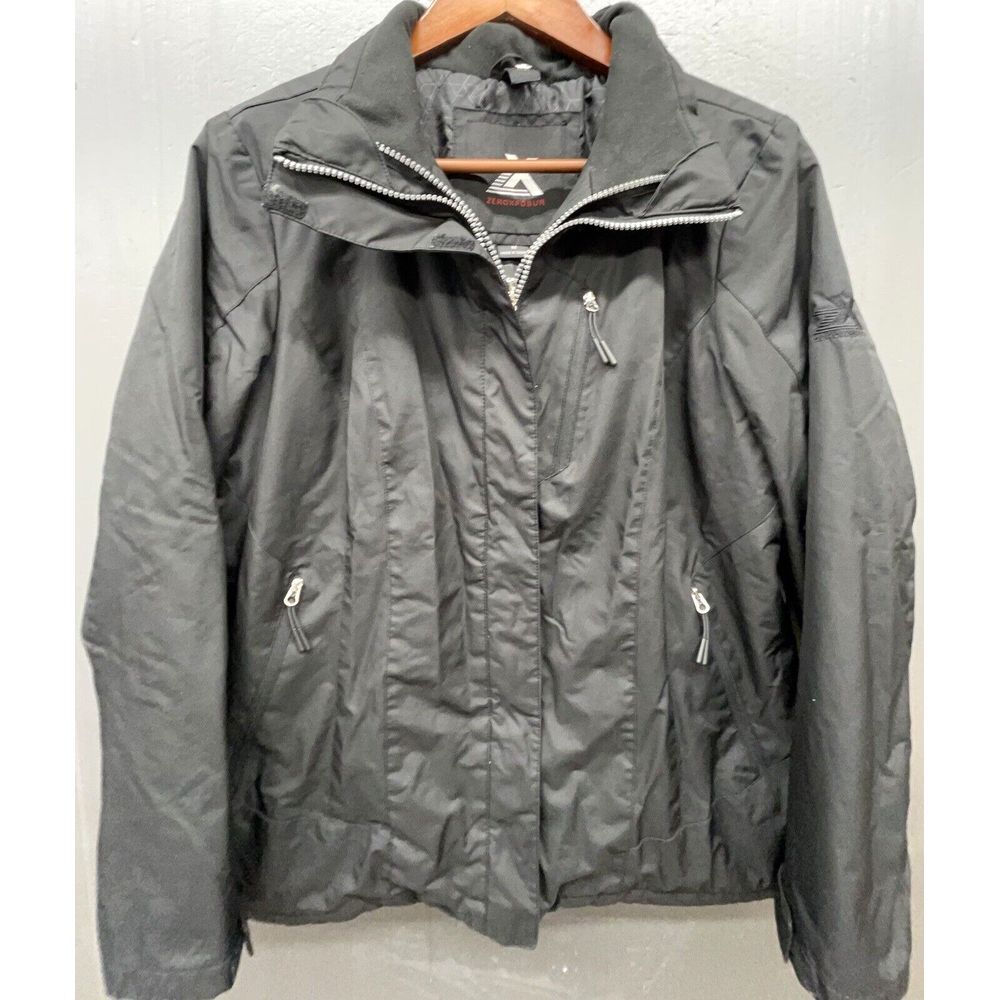 Zeroxposur Jacket Men M Black Midweight Full‎ Zip Pockets Casual Ski Coat